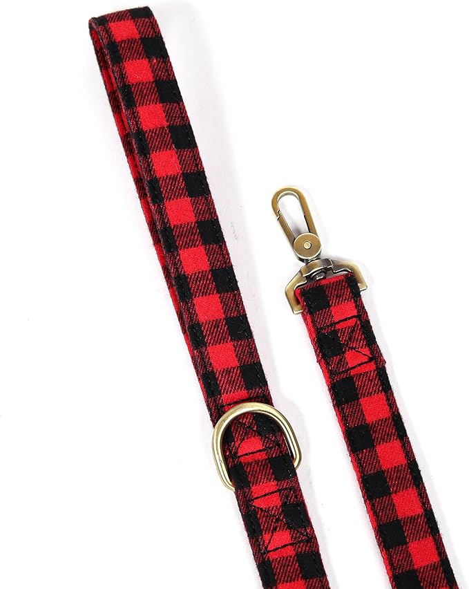 Organic Cotton Dog Leash for Small,Medium and Large Breed,Brass Hardware Pet Leash for Walking,Running and Training 6FT