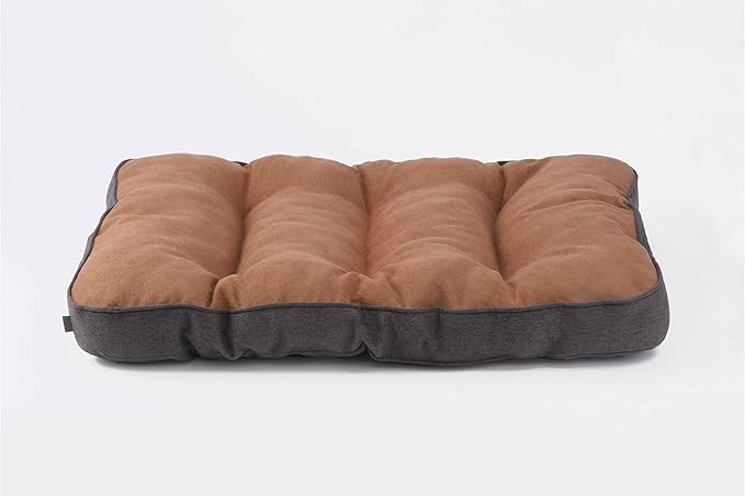 Rounded Corner Essentials Mat, Soft Velvet Pet Bed - Deluxe Sleeping Mat for Small & Medium Dogs - Sturdy Fabric, Recycled Fiber Filling, Machine Washable, Fits in Crate (Medium)