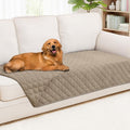 Smiry Waterproof Dog Bed Cover Pet Blanket, Soft Washable Dog Blanket for Furniture Bed Couch Sofa Reversible, Checkered (40"x80", Taupe/Taupe)