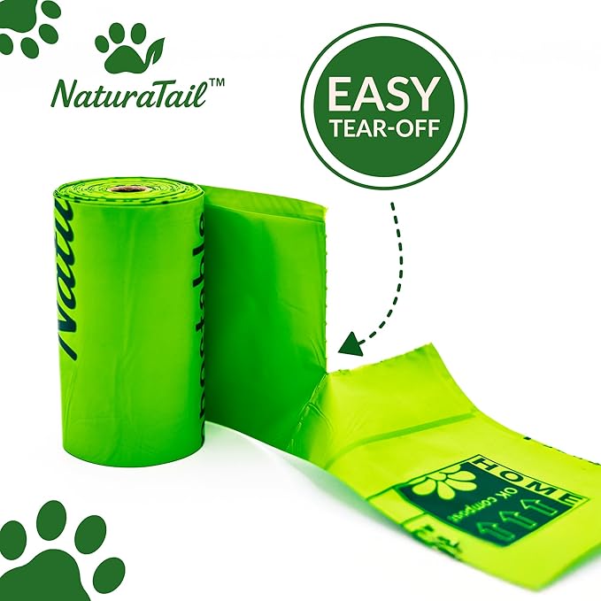 Extra-thick Compostable Dog Waste Bags - Leakproof, Durable & Eco-friendly (200 Bags)