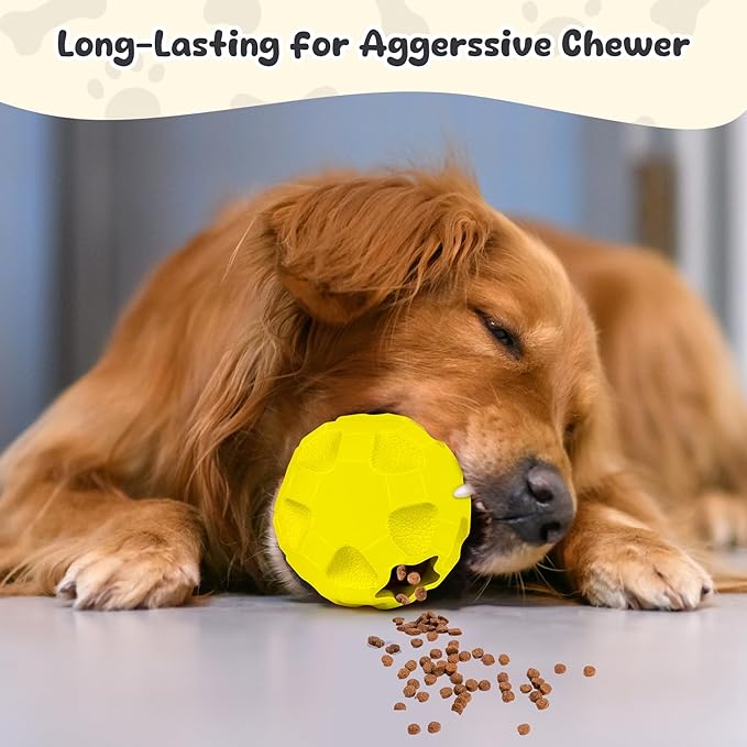 Interactive Dog Puzzle Toys for Boredom, Dogs Enrichment Toys to Keep Them Busy, Dog Treat Balls for Large Dogs, Tough Treat Dispensing Dog Toys