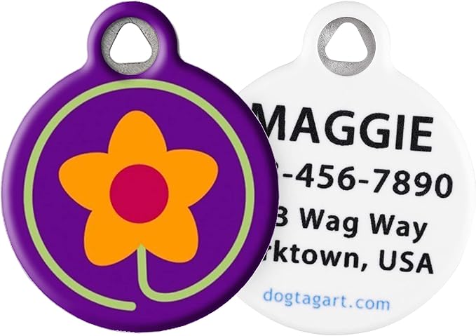 Dog Tag Art Lupine Pattern Spring Fling - Custom Pet ID Tag for Dogs and Cats