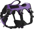 AUROTH Escape Proof No Pull Dog Harness - Soft Padded Reflective Adjustable Vest with Lift Handle - Medium Size