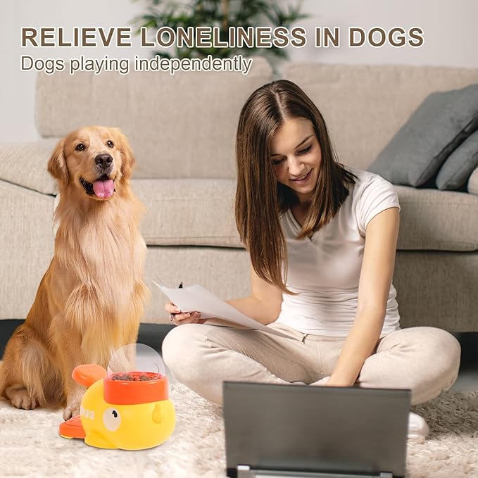 Duck Treat Dispenser, Dog Food Dispenser Toy, 2-in-1 Dog Interactive Slow Feeder Pet Food Puzzle Toy, Slow Feeder Cat Bowls, Cat Enrichment Toys Mentally Stimulation Toys for Training (1pc)