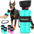 lesotc Dog Water Bottle, Portable Water Dispenser with Travel Water Bowl, Leak Proof Pet Travel Squeeze Bottle, Puppy Essentials Dog Stuff Accessories for Outdoor Walking, Hiking, Camping