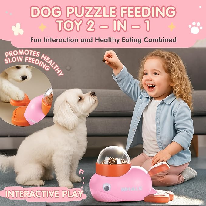 Interactive Dog Toys & Cat Toys for Indoor Cats, Dog Puzzle Toy Slow Feeder Bowl, Puppy Enrichment Toys, Interactive Cat Toys, Dog Feeder Puzzle Toy for Smart Dogs to Keep Them Busy