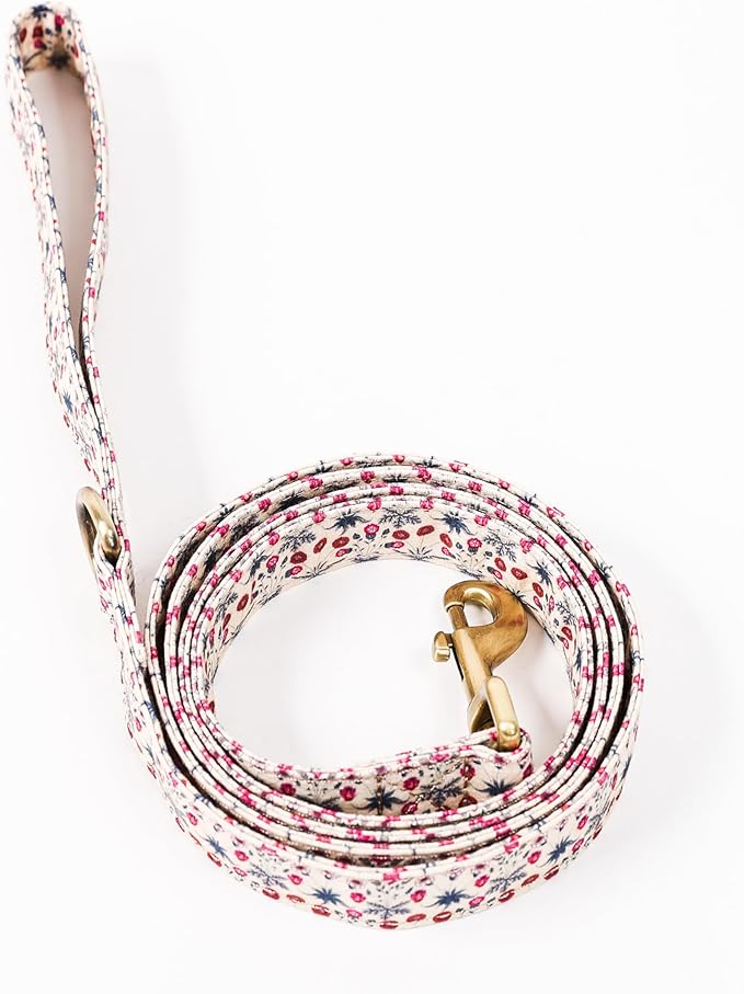 Organic Cotton Dog Leash for Small,Medium and Large Breed,Brass Hardware Pet Leash for Walking,Running and Training 6FT