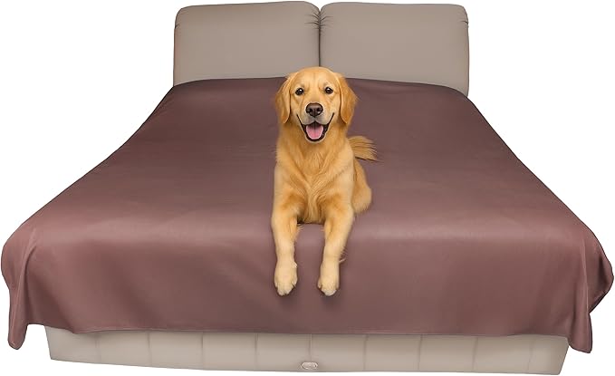SILLY LEGACY Thin Reversible Waterproof Protective Cover or Liner for Bed or Couch (Queen Size, 96 x 82 inch), for Dogs and Cats, Babies; Incontinence, Dirt, Drool