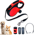 Retractable Dog Leash with Chew Proof Cable, 26ft Heavy Duty Dog Leash for Medium Large Dogs up to 110lbs, Strong Nylon Strap That Won't Tangle,360° No Tangle, one-Hand Brake.(Red, 26Ft)