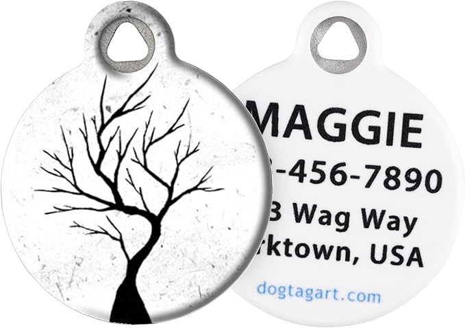 Dog Tag Art Tree Silhouette - Small