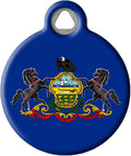 Pennsylvania Flag - Custom Pet ID Tag for Dogs and Cats - Dog Tag Art - Large Size