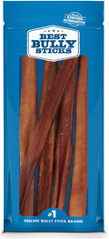Best Bully Sticks Thick 12 Inch Bully Sticks for Dogs - 5 Count (Pack of 1) - Natural Grass-Fed Beef, Single Ingredient, Grain and Rawhide Free - Large Breeds