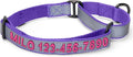 Pawtitas Customized Martingale Dog Collar Reflective Reflective Dog Collar Embroidered Personalized Name Phone Number Adjustable for Puppies Small Medium Large Size Dogs Medium Purple