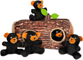 Laifug Hidden Bear Plush Dog Toy, Interactive Barking Dog Toy Playing Hide and Seek, Five in One Bear, Plush Puzzle, Suitable for Dogs of All Stages (Brown, XL)