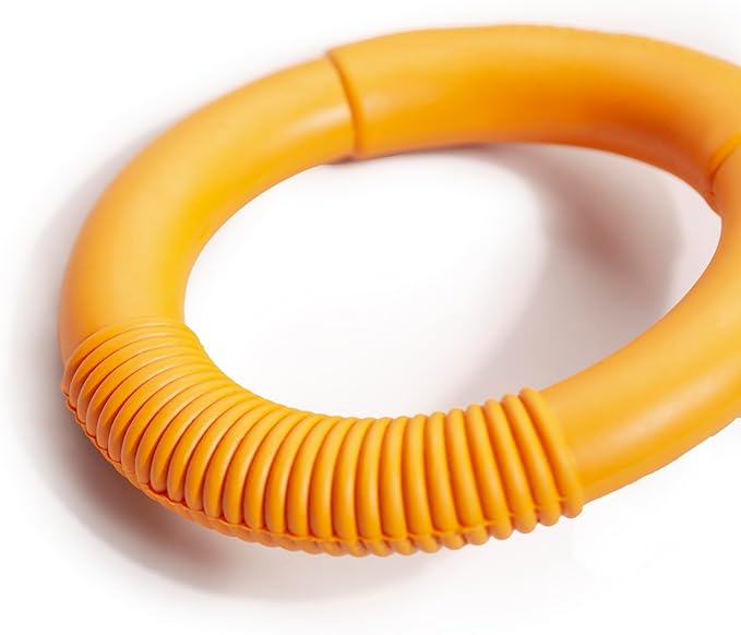 Green Sheep Natural Rubber Dog Chew Toy, Indestructible Dog Toys for Aggressive Chewers, Tough Chew Toys for Small to Large Dogs, Medium Yellow Ring for Medium Dogs