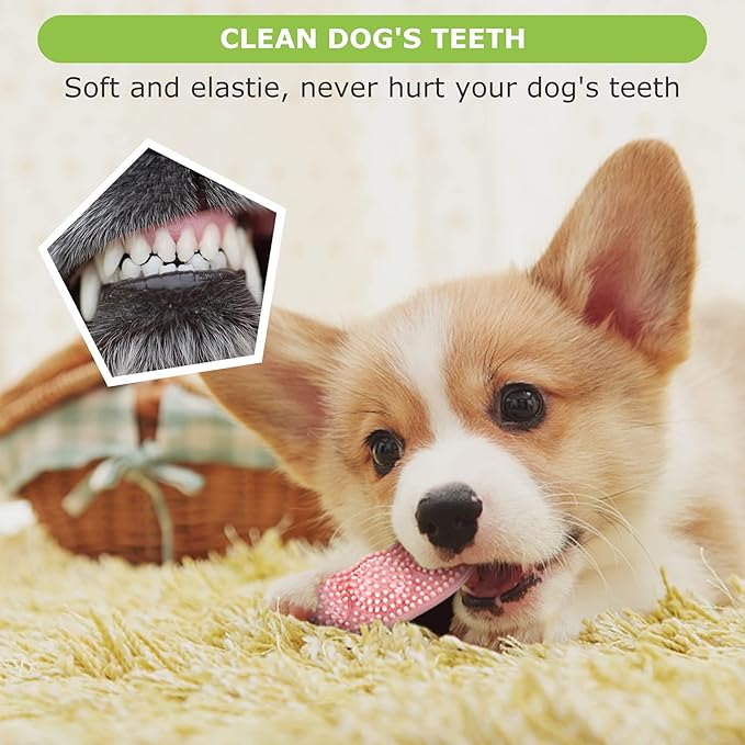 Dog Chew Toys for Puppy Teething, 3Pack 2-8 Months Puppies Teething Toys Soft & Durable Puppy Toys for Cleaning Teeth and Protects Oral Health Both Small Dogs & Medium Dog Suitable (3 Pack)
