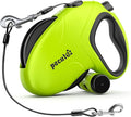 Pecute 32ft Retractable Dog Leash with Poo Bag Holder, Chew Proof Dog Leash with 360° Tangle-Free Extended, Anti-Slip Handle & Quick Brake Button, Suitable for Dogs Up to 110lbs in Weight