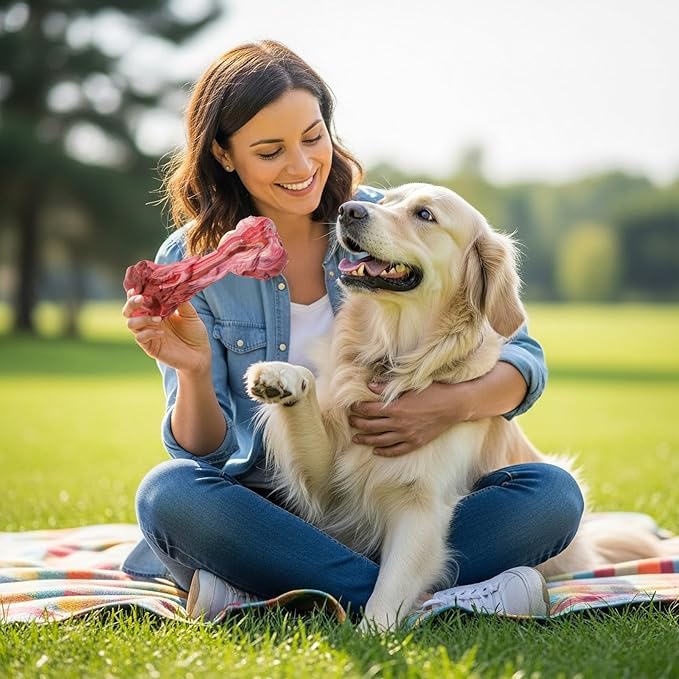 Interactive Wishbone Dog chew Toys for Aggressive chewers, Realistic Tough Dog Bones Products Gifts for Keep Them Busy (A)