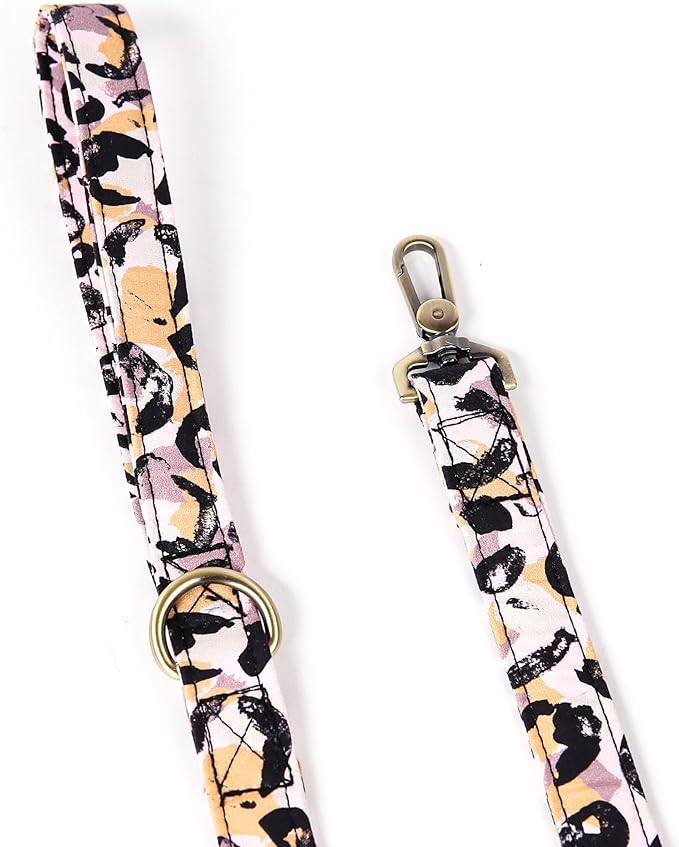 Organic Cotton Dog Leash for Small,Medium and Large Breed,Brass Hardware Pet Leash for Walking,Running and Training 6FT
