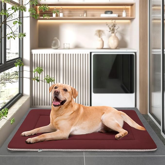 JoicyCo Medium Dog Bed Crate Mat 36 in Non-Slip Washable Soft Mattress Kennel Pads