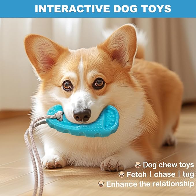 Dog Toys for Chewers Suction Cup Dog Toy Tug of War Chew Toys for Teething Interactive Teething Toys for Small Large Dogs Tug Toy Slipper