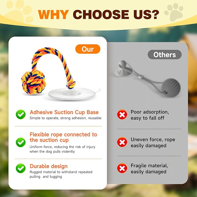 Medium Dog Toys:Interactive Sticky Suction Cup Tug & Pull-Apart Toy,Durable Rope and Orange chew Ball，The Indestructible Enrichment Puzzle, Built for Aggressive and Busy chewers