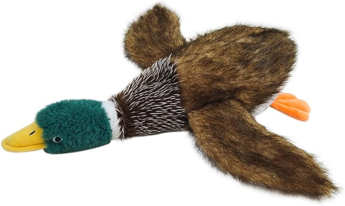 Dog Toys Interactive Mallard Duck Toy Puzzle and Squeaky Toy for Small Medium and Large Dogs Duck Toys, Stuffed Toy for Dog, Plush Toys for Dogs
