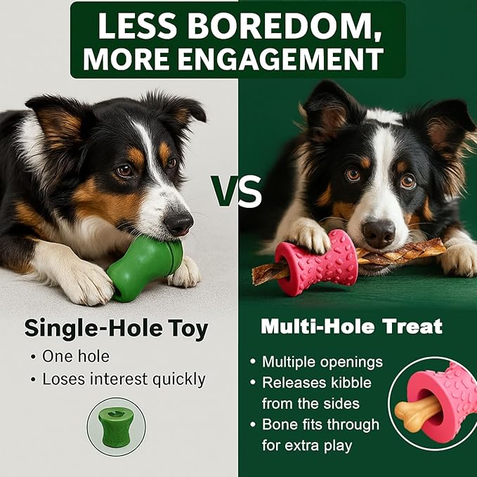 Dog Puzzle Toys, Treat-Dispensing Puzzle Ball for Small & Medium Dogs – Interactive Rolling Rubber Toy for Training, Mental Stimulation & Slow Feeding