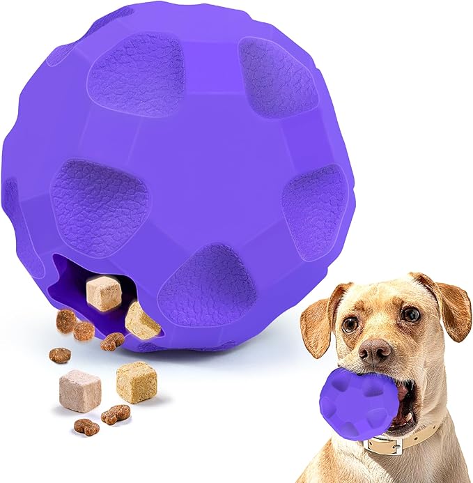 Durable Dog Balls, Dog Puzzle Toy for Boredom, Dogs Enrichment Toy, Interactive Treat Dispensing Balls for Large Dogs to Keep Them Busy