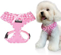 SuperBuddy Upgraded Soft Mesh Dog Harness, Super Breathable Lightweight Pet Harnesses for Puppy Dogs Outdoor Walking, Pink Dog Harness -Medium