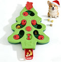Pet Puzzle Feeder Toy – Interactive Slow Feeder Toy with Non-Slip Base, Mental Enrichment Game for Indoor Fun, Xmas-Themed Treat Dispenser (Green)