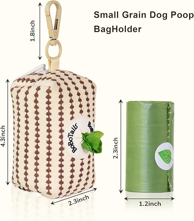 Dog Poop Bag Holder with Clip, Stylish Doggy Waste Bag Dispenser for Dog Leash, Durable Portable Poop Bag Carrier No Include Poop Bag Inside