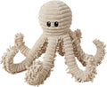 Pet Lou 100% Natural Nubby Plush Dog Toy with Squeaker and Crinkle Paper, Durable Octopus Plush Squeaky Toy for Indoor and Outdoor Play, Large 18 Inch
