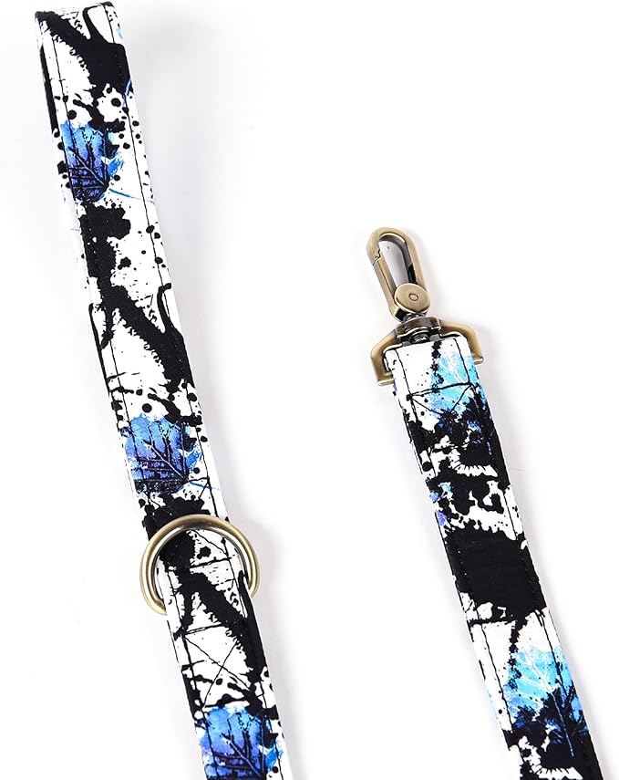 Organic Cotton Dog Leash for Small,Medium and Large Breed,Brass Hardware Pet Leash for Walking,Running and Training 6FT