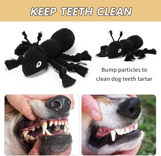 ant Plush Dog Toys Which Puppy Stuffing and Ant Scream，Boring Interactive for Separation Anxiety Suitable for Small and Medium Dogs to Chew and Play