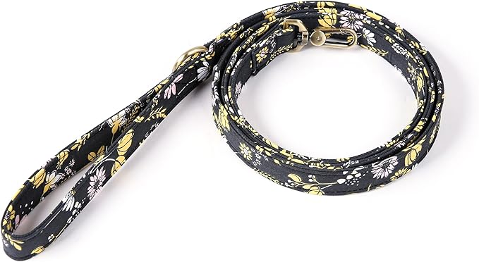 Organic Cotton Dog Leash for Small,Medium and Large Breed,Brass Hardware Pet Leash for Walking,Running and Training 6FT