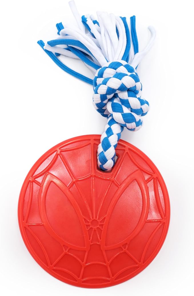 ZippyPaws Marvel ZippyTuff Teetherz - Teething Dog Toy for Puppies, Tough Dog Chew Toy for Aggressive Chewers, Spider-Man
