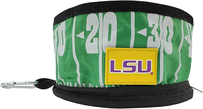 Pets First NCAA LSU Tigers Collapsible Dog Travel Bowl Set, 2 Pack Food & Water Bowls for Dogs, Best Portable & Lightweight Leak-Proof Dog Bowls for Travel