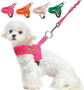 BEAUTYZOO Dog Harness for Small Dogs, No Pull Dog Harness and Leash Set, Soft Escape Proof Puppy Vest Harness with Handle, Reflective Lightweight Step in Harness for Girl Boy Dogs, Pink S