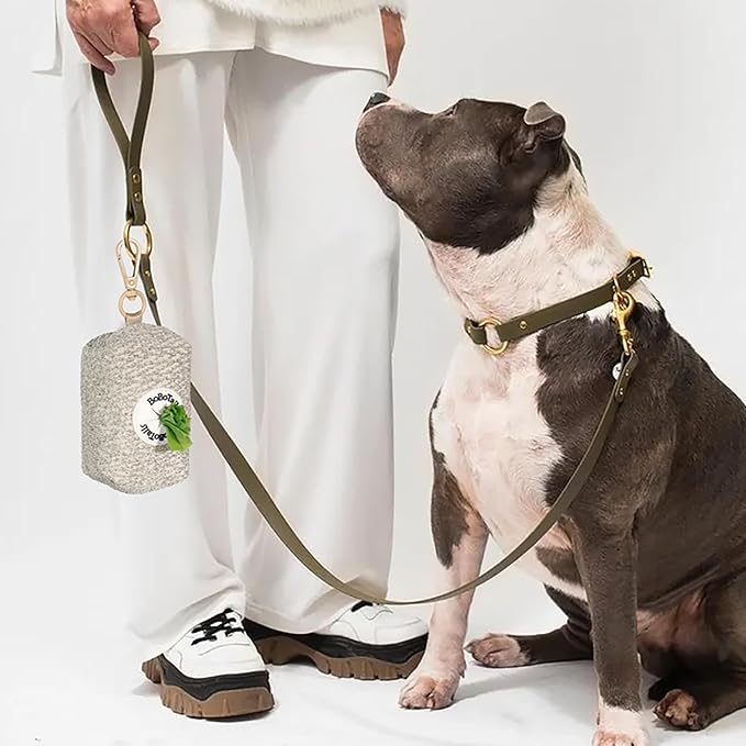 Dog Poop Bag Holder with Clip, Stylish Doggy Waste Bag Dispenser for Dog Leash, Durable Portable Poop Bag Carrier No Include Poop Bag Inside