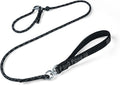Dog Slip Lead Dog Leash, Heavy Duty No-Pull Durable Training Leash and Collar w/Anti-Tangle, Padded Handle & Reflective Thread for Small, Medium Dogs 4FT Black