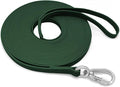 ZALER Long Dog Leash Waterproof Training Leashes 50ft 30ft 20ft 15ft 10ft 6ft, Odor Proof Recall Long Line Lead with Aviation Aluminum Carabiner Clip for Small, Medium, Large Dogs (30FT, Forest Green)