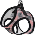 Bark Appeal Pink Plaid Step-in Dog Harness for XS to Small Sized Pets – Updated Sizing, Re-Measuring is Essential – Soft Vest Harness – Anti-Choke with Adjustable Strap & Heavy Duty Clip – S