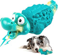 FurtasticiFinds Dog Chew Toys for Aggressive Chewers, Tough Squeaky Dog Toy for Large Medium Dogs, Bacon Flavor Nylon & Natural Rubber, Dental Care Interactive Dog Toys to Reduce Boredom, Teal