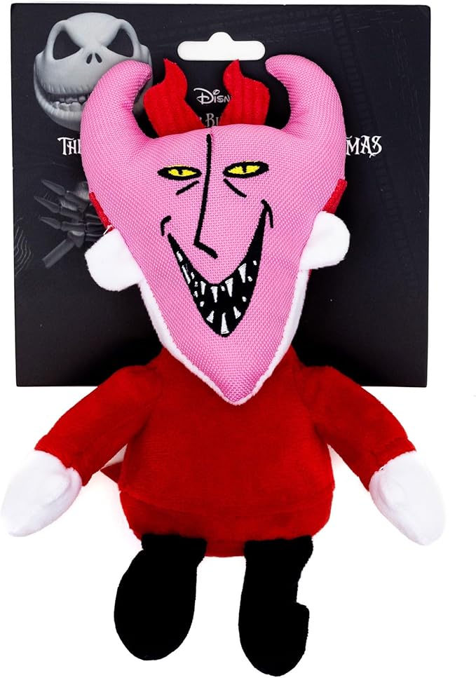 Buckle-Down Disney Squeaky Plush Dog Toy for Large, Medium & Small Dogs, The Nightmare Before Christmas Lock Full Body Pose, 3.5" x 4.5"