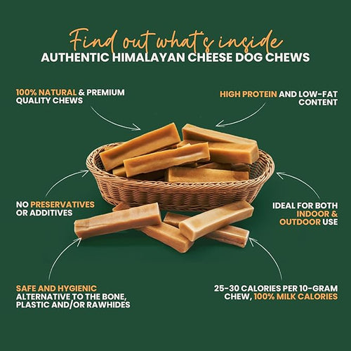 100% Natural Himalayan Yak Cheese for Dogs - XLarge (Pack of 1) - Sourced from Pristine Himalayan Foothill, Rawhide-Free, NO preservatives