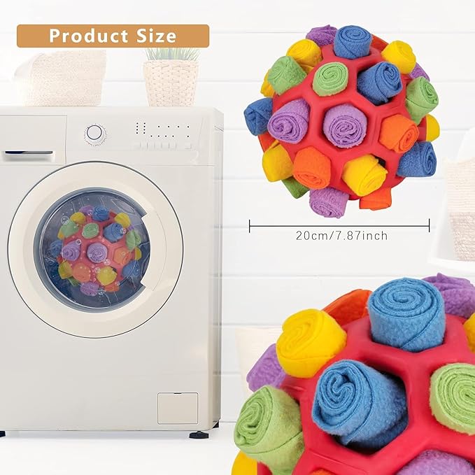 Snuffle Ball for Dogs | Enrichment Toys for Dogs | Colorful Bite-Resistant Pet Snuffle Ball Toy | Interactive Dog Treat Puzzle Toys | Portable Pet Snuffle Ball Toy for Small & Medium Dogs