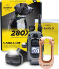 Dogtra 280X E-Collar with Remote - [X-Shield Front Plate - Champagne Gold] 10 lbs+, 1/2 Mile Range, LED Light, 100 Levels for Stubborn Dogs
