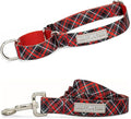 Lucky Love Dog Martingale Dog Collar & Leash - Adjustable, No-Slip, Durable, Comfortable, Soft Webbing, & Stylish Patterned Collar & Leash Set for Male and Female Dogs - Heywood Combo, Large