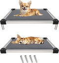 FXW TitanNest Chew-Proof Elevated Dog Bed, Raised Cot for Indoor/Outdoor/Camping Use, Durable & Washable Padded Pet Bed for Toy Dogs, 23.0" L x 17.0" W x 4.1" H, Gray
